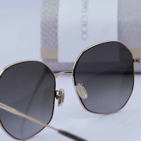 Jimmy Choo ASTRA/F/SK 0000 HA Geometric Sunglasses - Gold/Brown - Picture 7 of 10